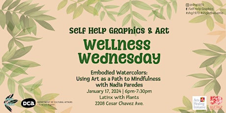 Wellness Wednesday Embodied Watercolors: Using Art as a Path to Mindfulness primary image