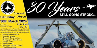 Primaire afbeelding van TBAG Celebrates 30 Years of Buccaneer Retirement