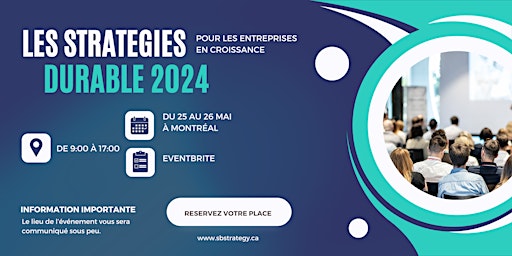 Imagem principal do evento Les stratégies durables pour les entreprises en croissance (2024)