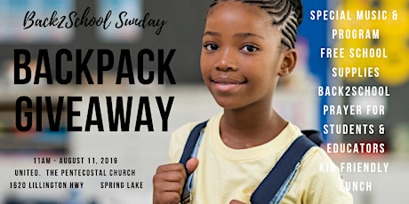 Back2School Prayer and Backpack Giveaway primary image