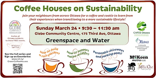 Coffee Houses on Sustainability - Greenspace & Water primary image
