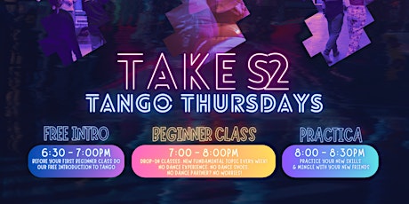 Tango Class - Free Intro followed by Drop-in Beginner & Mingle