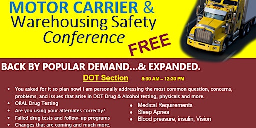 Motor Carrier and Warehousing Safety Conference primary image