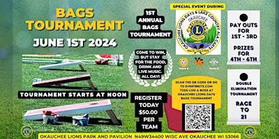 Toss Like a Boss at Okauchee Lions Days BAGS TOURNAMENT primary image