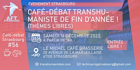 Café-débat transhumaniste à Strasbourg - Décembre 2023 - Thèmes libres primary image