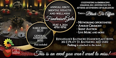 HBCU Mental Health and Wellness Fundraiser Gala primary image