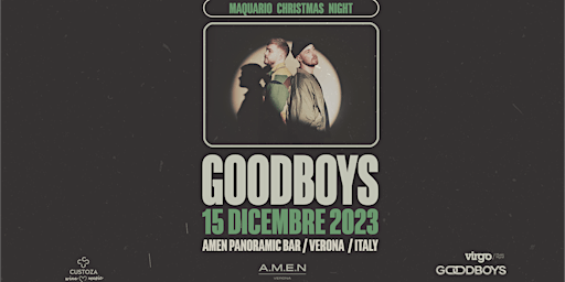 Hauptbild für Venerdì 15 dicembre - guest djs GOOD BOYS - c/o Amen Verona