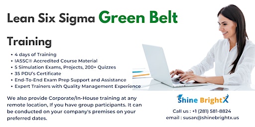 Primaire afbeelding van Lean Six Sigma Green Belt Online Certification Training Course