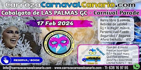 Imagem principal do evento Eintrittskarten für Partywagen Karnevalsumzug Las Palmas GC 2024