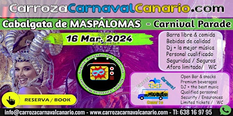 Image principale de Tickets for Maspalomas Carnival Float 2024