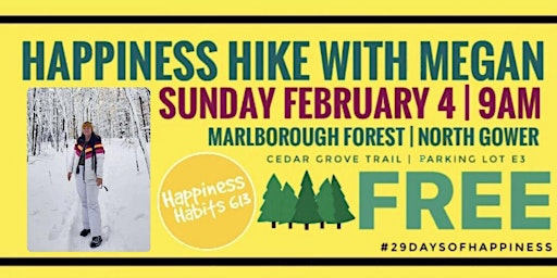 Happiness Hike: Happiness Habits 613 at Marlborough Forest with @Meegonn primary image