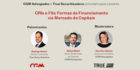 Imagem principal do evento CRIs e FIIs: Formas de Financiamento via Mercado de Capitais