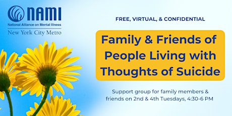Family & Friends of People Living with Thoughts of Suicide