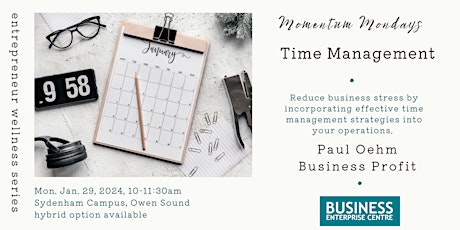 Time Management for Busy Entrepreneurs primary image