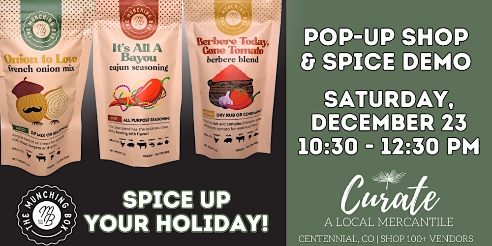 The Munching Box Spices Pop Up & Spice Demo Tickets, Sat, Dec 23, 2023 at  10:30 AM