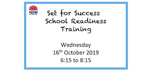 Set for Success. School Readiness Training primary image