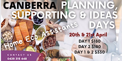 Canberra  Kitchen Assistant  Planning, supporting and Ideas day primary image