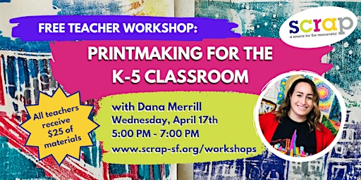 Imagem principal do evento Printmaking for the K-5 Classroom with Dana Merrill