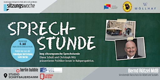 Hauptbild für sitzungswoche Sprechstunde Bernd Rützel MdB