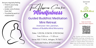 Buddhist Guided Meditation Mini Retreat primary image
