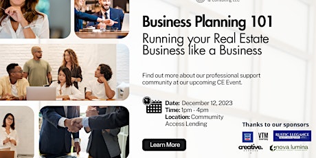 Running your Real Estate Business like a Business 3 Hour CE primary image