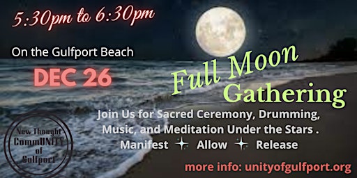 Full Moon Ceremony on Gulfport Beach primary image