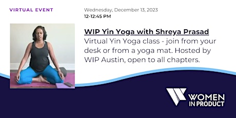 WIP Yin Yoga with Shreya Prasad primary image