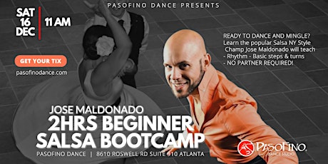 Image principale de LEARN TO SALSA IN 1 DAY - SAT DEC 16th!