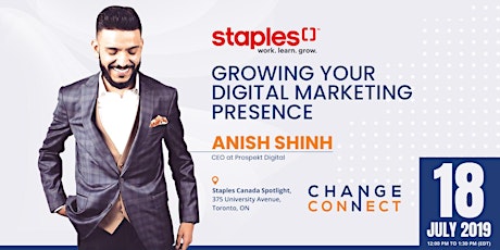 Staples x Change Connect Lunch and Learn - Growing your Digital Marketing presence primary image