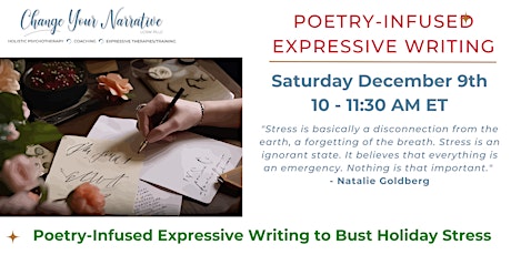 Hauptbild für Poetry-Infused Expressive Writing - December 2023