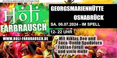 Holi Farbrausch Festival GM-Hütte-Osnabrück 06.07.2024 mit Niklas Dee  primärbild
