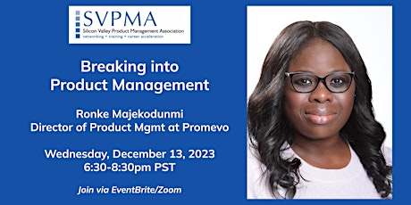 Breaking into Product Management with Ronke Majekodunmi, Promevo primary image
