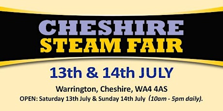Cheshire Steam Fair 2024 - Admission Tickets