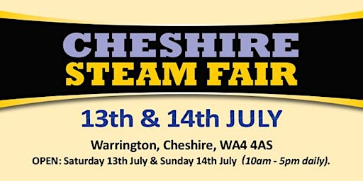 Imagem principal do evento Cheshire Steam Fair 2024 - Admission Tickets