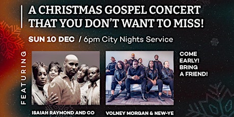 Christian Christmas Concert ft. Volney Morgan & New-Ye & Isaiah Raymond primary image
