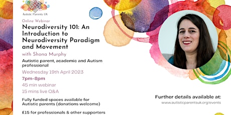 Neurodiversity 101: An Introduction with Shona Murphy (Recording) primary image