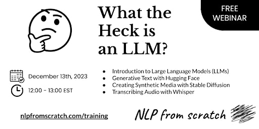 What the Heck is an LLM? - FREE Workshop primary image