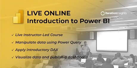 Introduction to Power BI |  4 Half-Day Virtual  Event