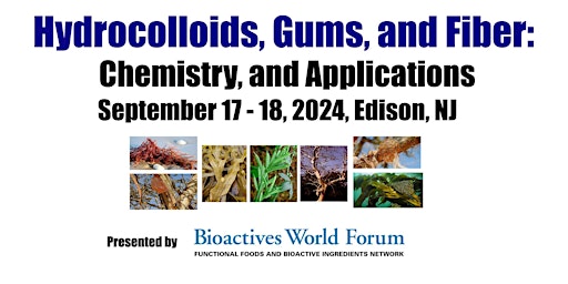 Imagem principal do evento 2024 - Hydrocolloids, Gums, and Fiber: Chemistry, and Applications