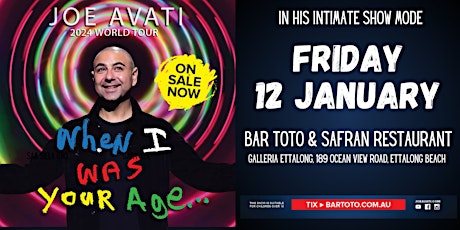 Image principale de Joe Avati - Live  at Bar Toto in  intimate show mode NIGHT 2