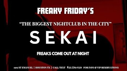 THE FLIGHT FRIDAYS @ SEKAI