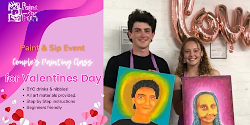 Paint  And Sip: Couple's Painting Class for Valentine's Day Melbourne primary image
