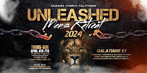 Imagem principal de UNLEASHED Men's Retreat 2024