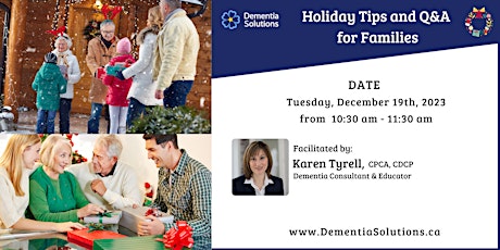 Image principale de Dementia Holiday Tips and Q&A for Families