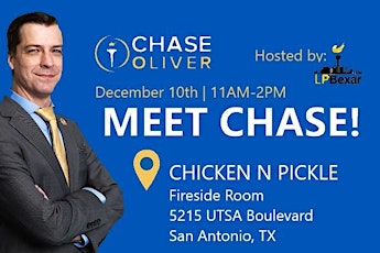 Hauptbild für Meet Chase Oliver, LP Presidential Candidate, in San Antonio this Weekend!