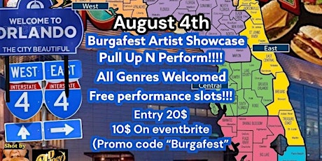 burgafest Artist showcase August 4th (All Genres Welcomed)