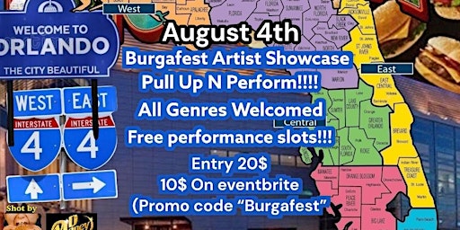 burgafest Artist showcase August 4th (All Genres Welcomed)  primärbild