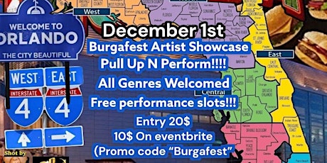 burgafest Artist showcase December 1st (All Genres Welcomed)