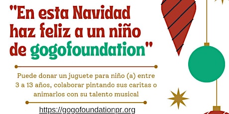 Primaire afbeelding van "En esta Navidad haz feliz a un niño de GOGO Foundation"