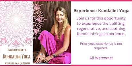 Primaire afbeelding van Introduction to Kundalini Yoga  with Kalyan Darshan